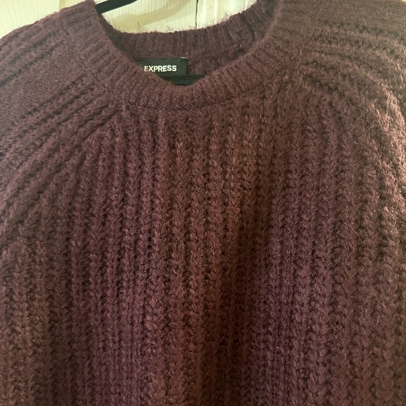 Express Women's Cable Knit Sweater - purple - Picture 2 of 4